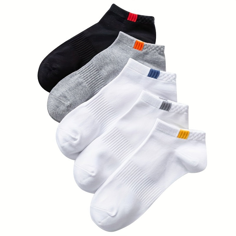 5 Pairs Women's Ankle Sports Socks Casual & Comfy Stockings