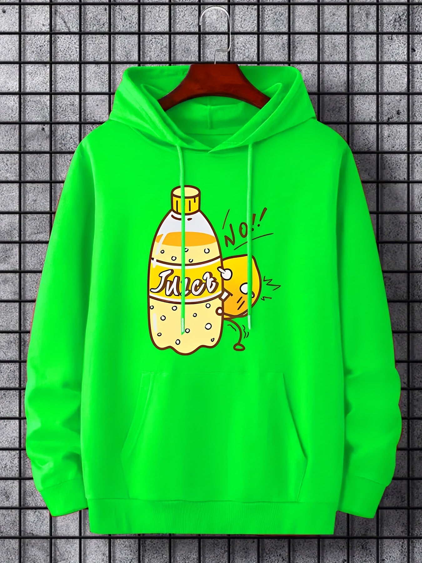Lemon Juice Print Hoodie for Men