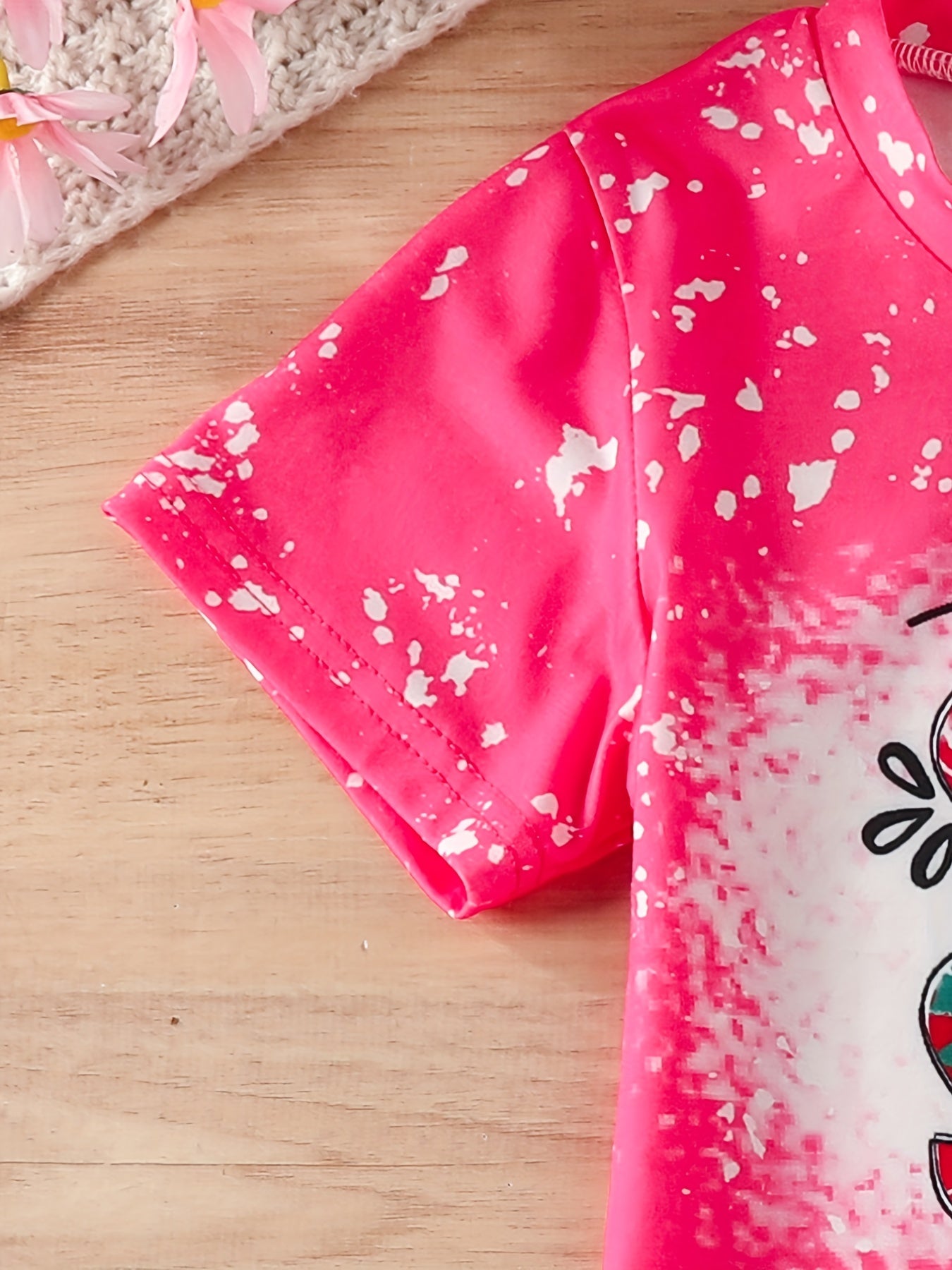 Kid's 2pcs Pajamas T shirt & Shorts Set HELLO SUNSHINE Cartoon Watermelon Print