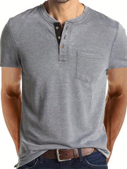 Men's V Neck Short Sleeve T Shirt for Summer