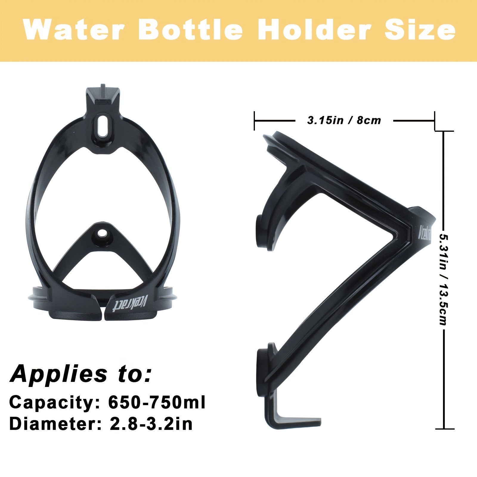 Bicycle Water Bottle Holder, Easy Installation, Durable Bike Accessory
