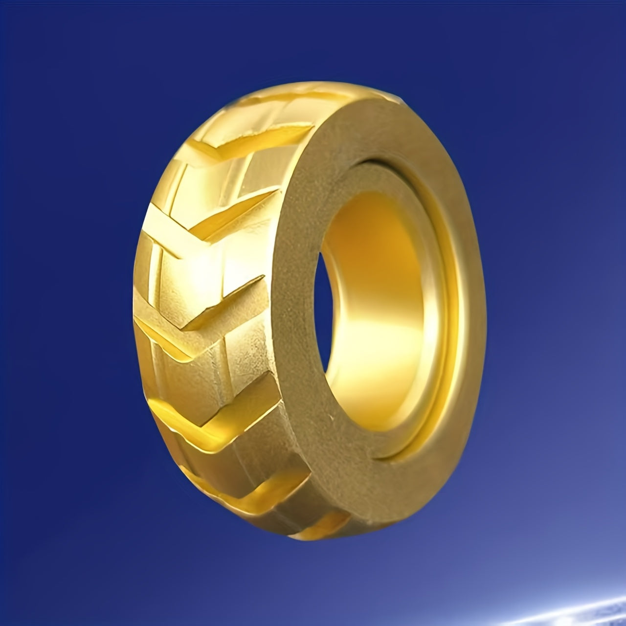 Metal Fidget Spinner Ring with Rotating Balls