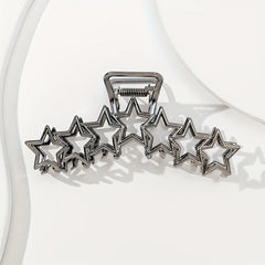Y2K Alloy Star Hair Claw Clip Non Slip Silvery
