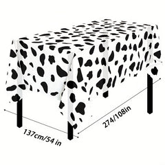 Cow Pattern Disposable Tablecloth Party Home Outdoor Decoration