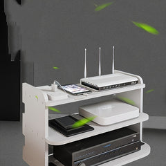 Wall Mount Storage TV Box Router Shelf Holder Set Top Box Bracket Mini PC Stand