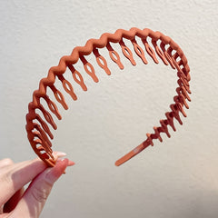 Matte Colorful Hair Band for Women Non-Slip Wavy Headband
