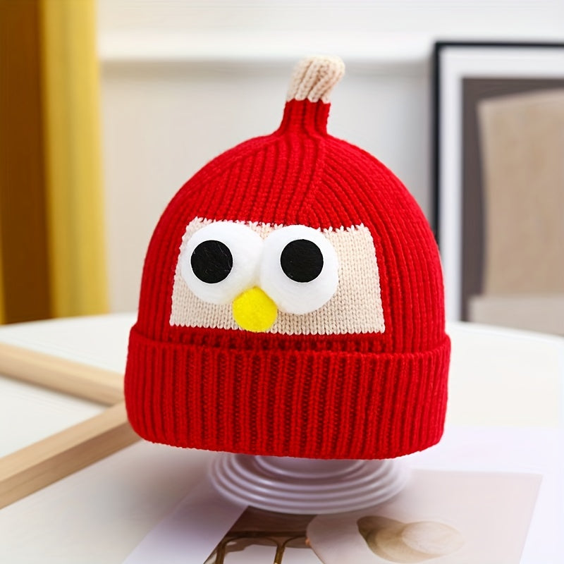 Bird Pattern Knitted Hat for Kids Under 8 Years Old - Baby Birthday Gift