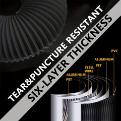15 24 Cm 243 Vent Hose Flexible Insulated Air Ducting with 2 Clamps