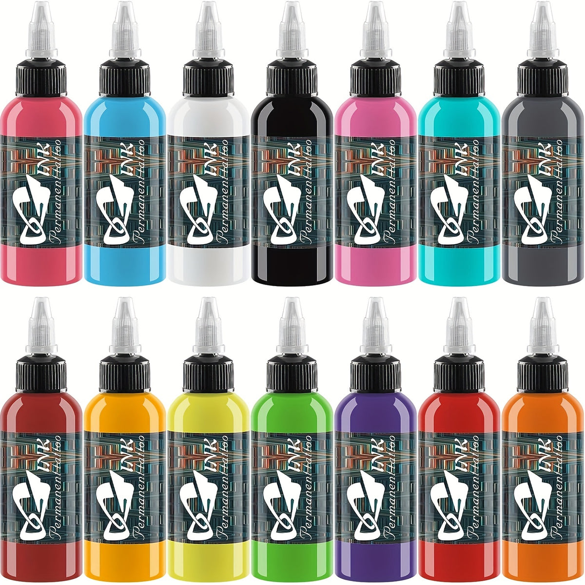 14pcs Tattoo Ink Set Professional Tattoo Pigment Set Long Lasting