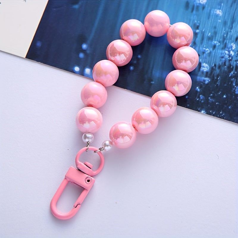 Colorful Beaded Keychain Pendant Bag Decoration Ladies' Mobile Phone Key Ring