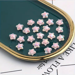 20pcs 12mm Plated Acrylic Star Inner Beads DIY Jewelry Accessories