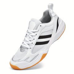 Men's Breathable Badminton Shoes Non Slip Lace Up Sneakers