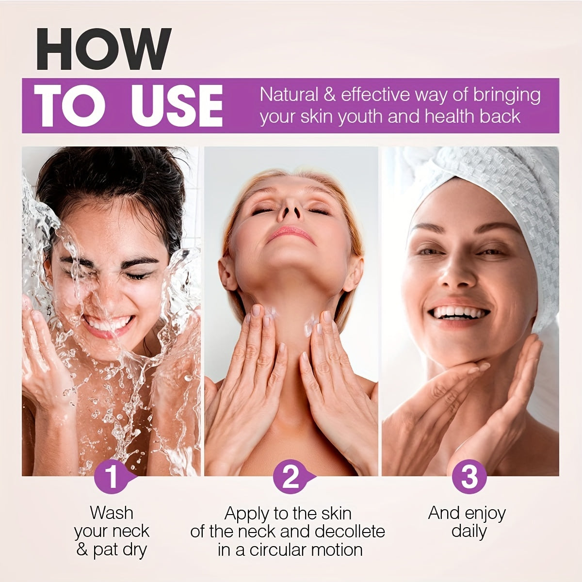 Neck Firming Cream Double Chin Reducer Retinol Collagen Hyaluronic Acid