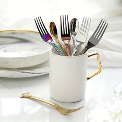 5PCS Giraffe Stainless Steel Dessert Spoon & Fork Animal Fruit Fork Mixing Spoon