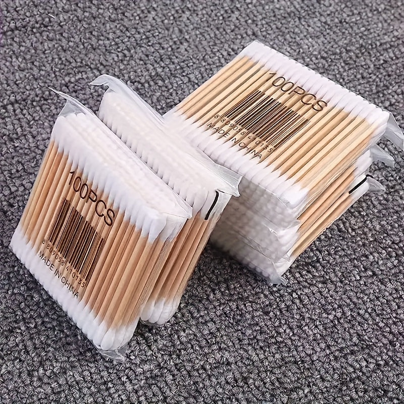 100/300 Cotton Swabs Cleaning Supplies for Camping & Daily Use