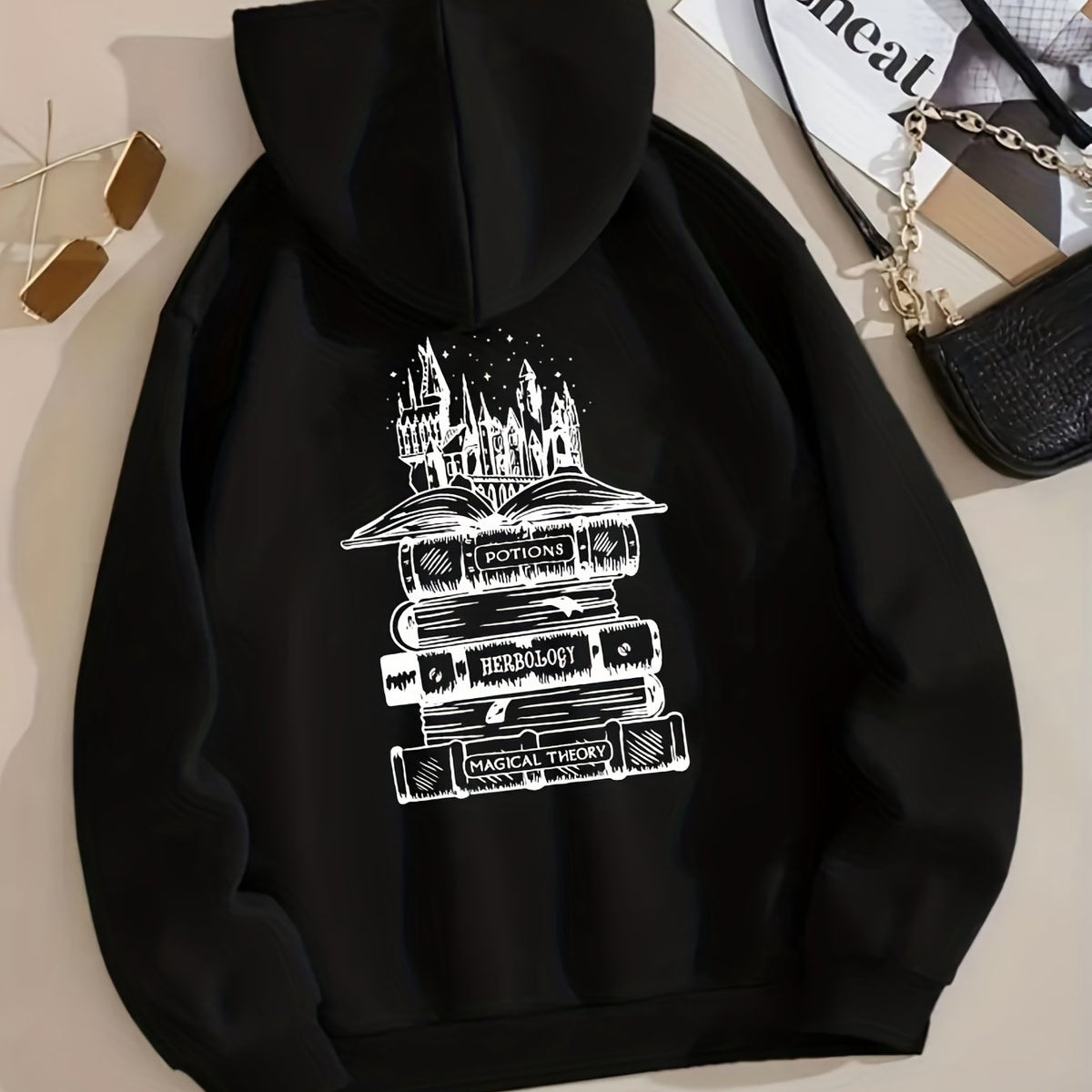 Print Zip Up Pocket Hoodie Casual Long Sleeve Hoodie