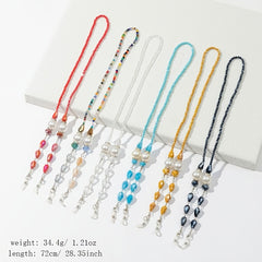 Crystal Beaded Glasses Chain Holder Mask Lanyard