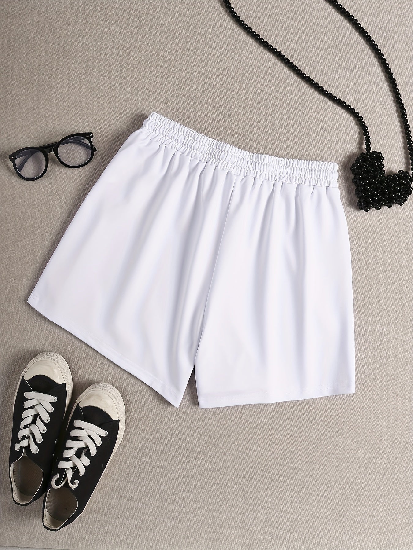  Pumpkin Print Tie Waist Pajama Shorts
