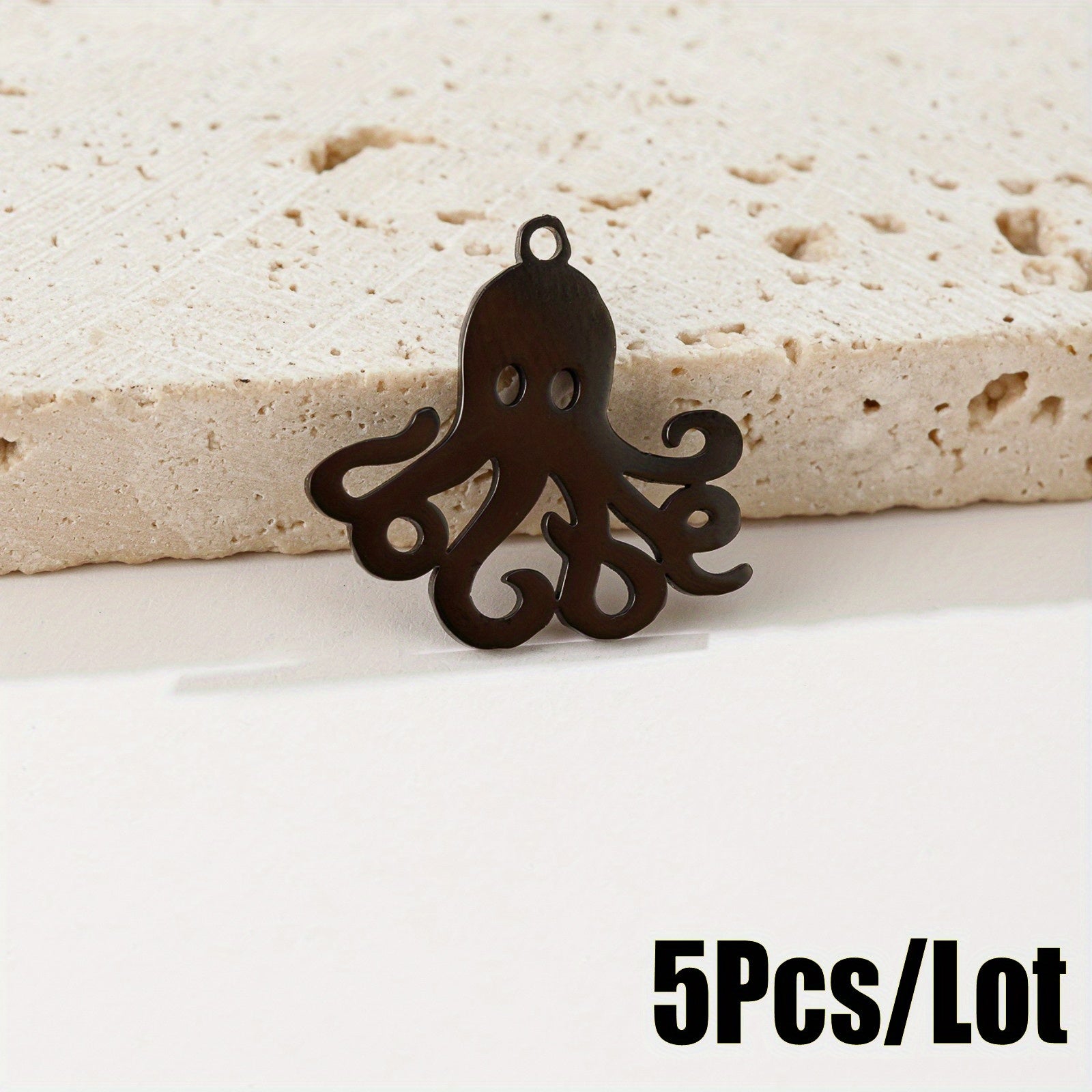5PCS Stainless Steel Octopus Charms For DIY Jewelry Making