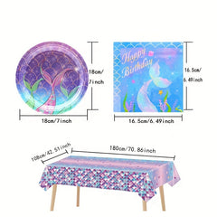 Mermaid Birthday Party Set for 20 Guests