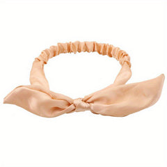 Satin Headband Bowknot Decor Head Hook Stretchy Headdress Silky Hair Band