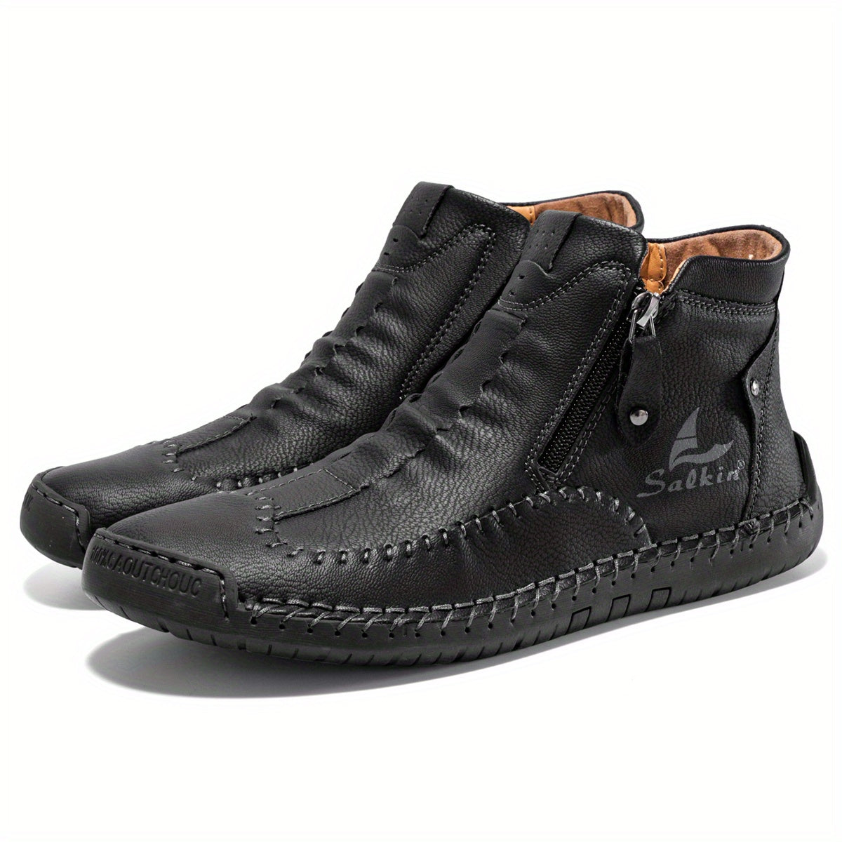 FLYLAND Men's Vintage Style Ankle Boots for Hiking Climbing