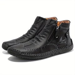 FLYLAND Men's Vintage Style Ankle Boots for Hiking Climbing