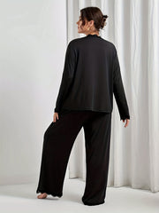  Lace Trim PJ Set