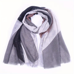 Tie Dye Print Shawl Raw Edge Scarf