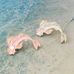 Pink Carp Brooch