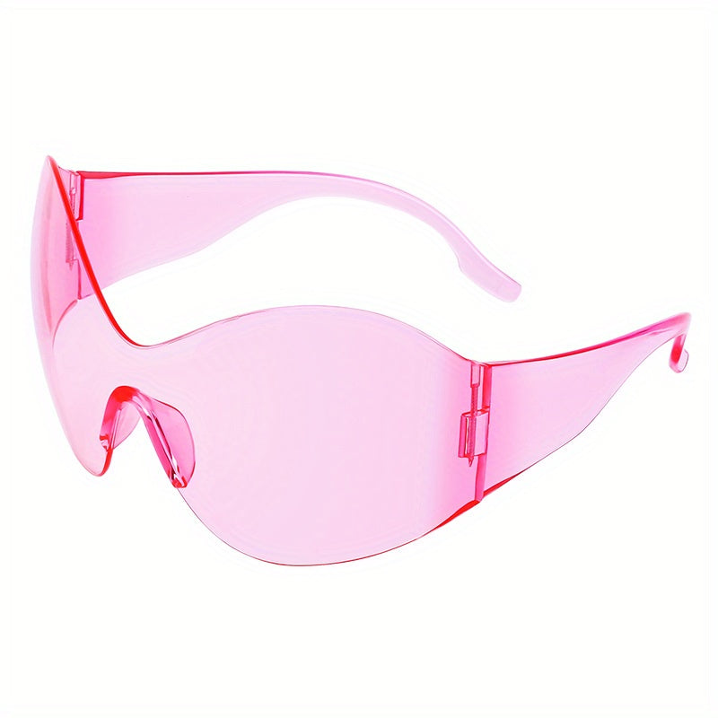 Y2K Large Lens Shield Sunglasses UV400