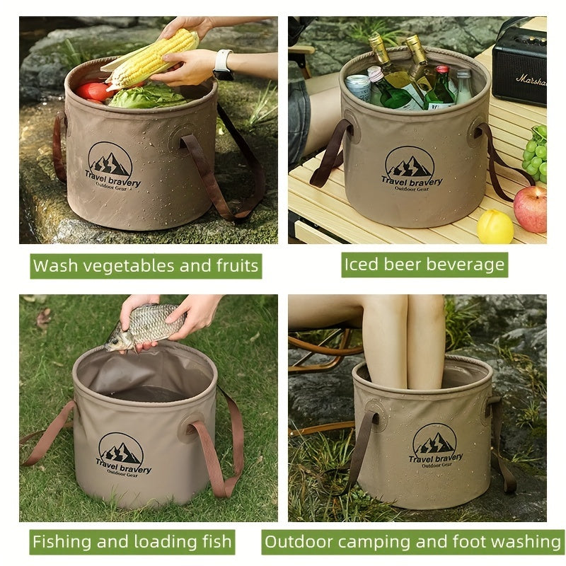 1pc Portable Foldable Bucket for Outdoor Adventures