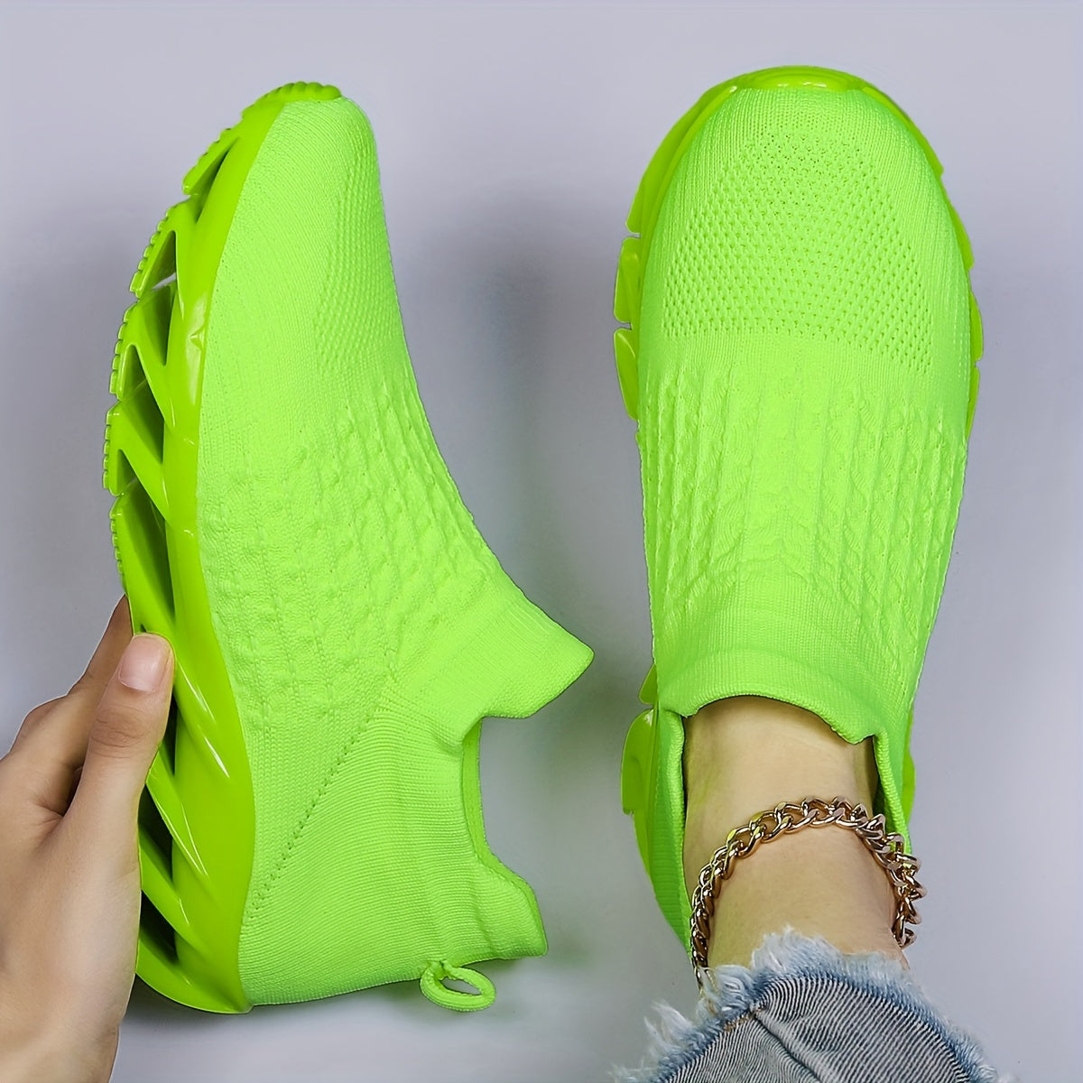 Women's Mesh Non-slip Running Shoes with Shock Absorption