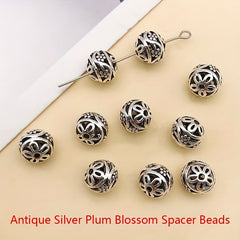 10pcs Flower Butterfly Heart Spacer Beads for DIY Jewelry Making
