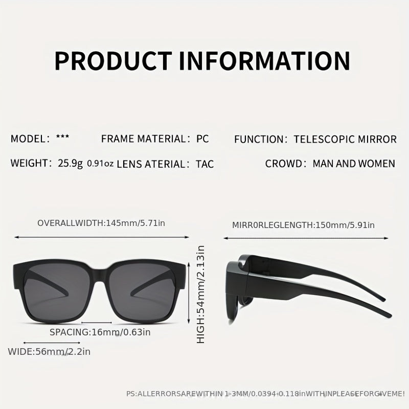 Men's Square Frame Polarized Sunglasses UV400 Sports Fishing Driving Beach Party