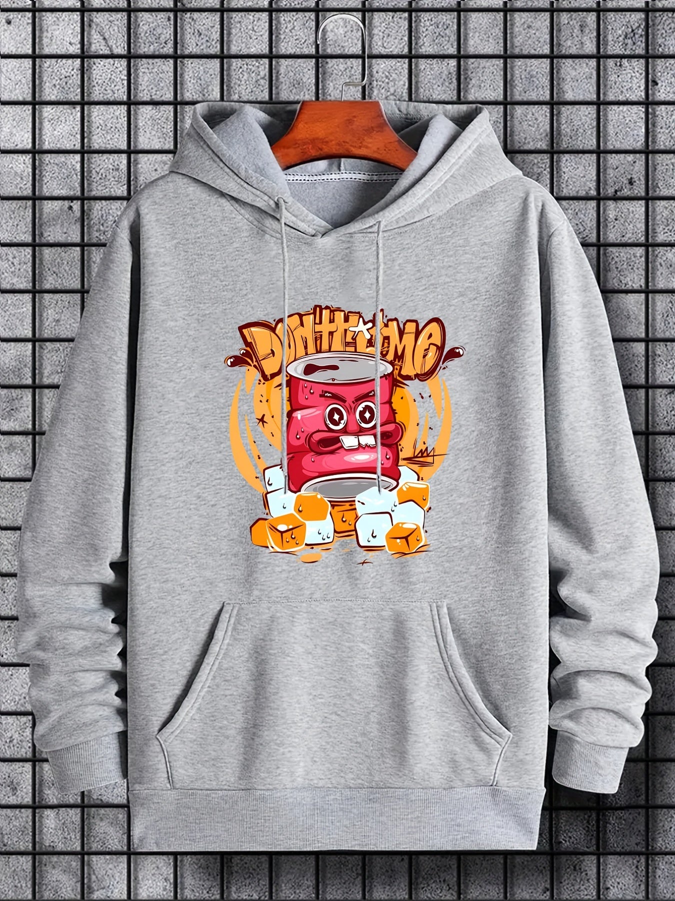 Funny Comic Cans Print Hoodie for Men