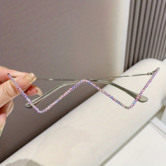 Y2K Rhinestone Glasses Frame for Party Club Photo Booth
