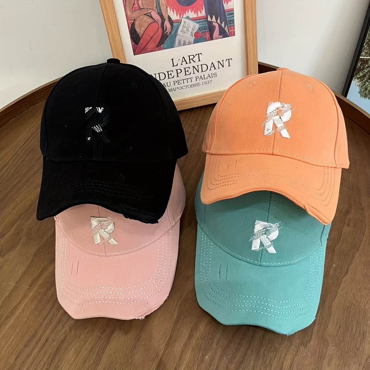 Men's R Embroidered Baseball Cap Sun Protection Sunshade Hat
