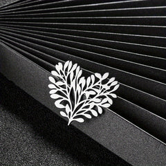 Titanium Steel Love Leaf Brooch Suit Jacket Pin