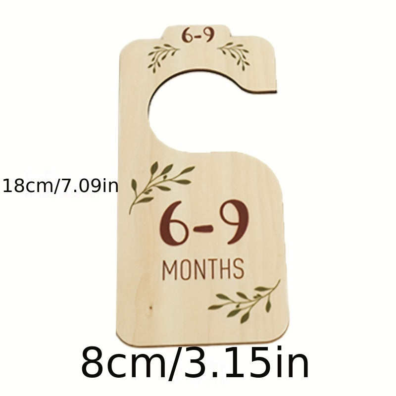 Wooden Baby Closet Dividers 8pcs Double-Sided Baby Clothes Organizers