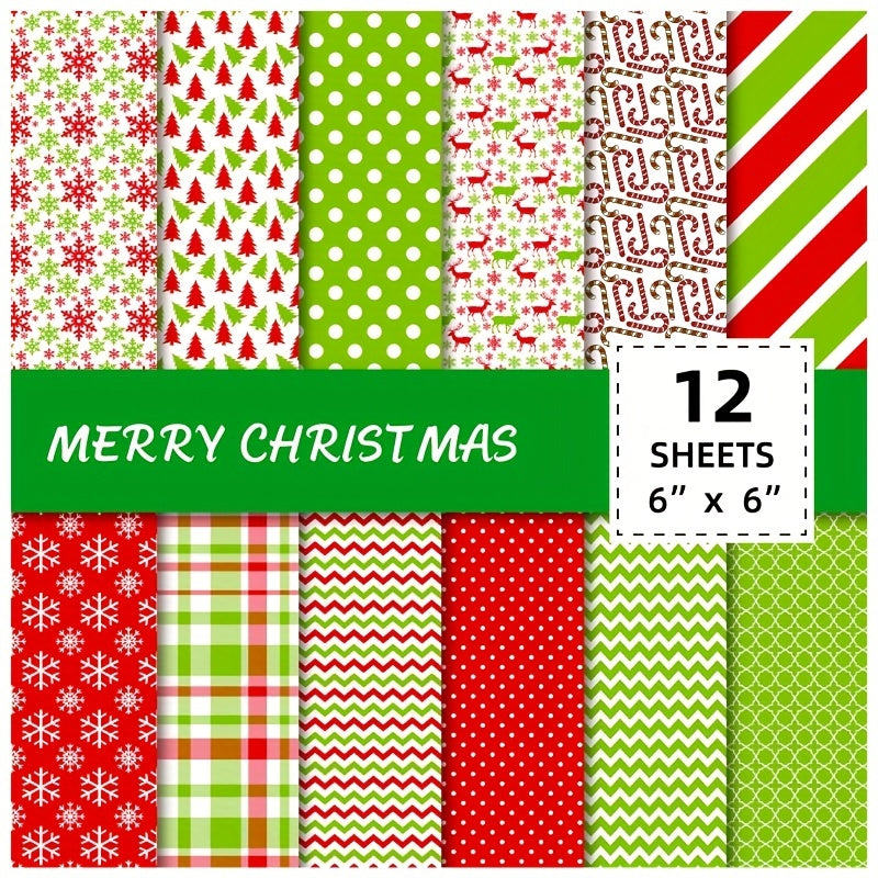 12pcs Scrapbook Paper Pads 15x15cm - DIY Crafts Decoupage Supplies