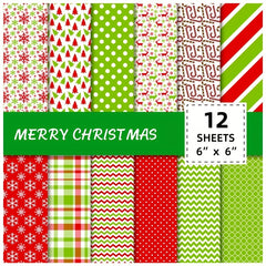 12pcs Scrapbook Paper Pads 15x15cm - DIY Crafts Decoupage Supplies