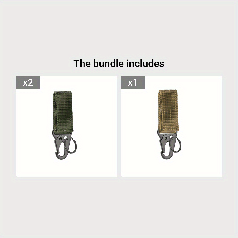 Tactical Molle Clip Buckle Nylon Belt Key Ring Holder Carabiner