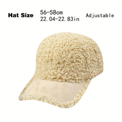 Mens Winter Plush Baseball Cap Warm Casual Thick Hat Gift