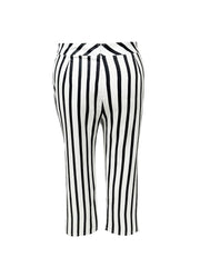  Stripe Print Blazer & Pants Suit Set