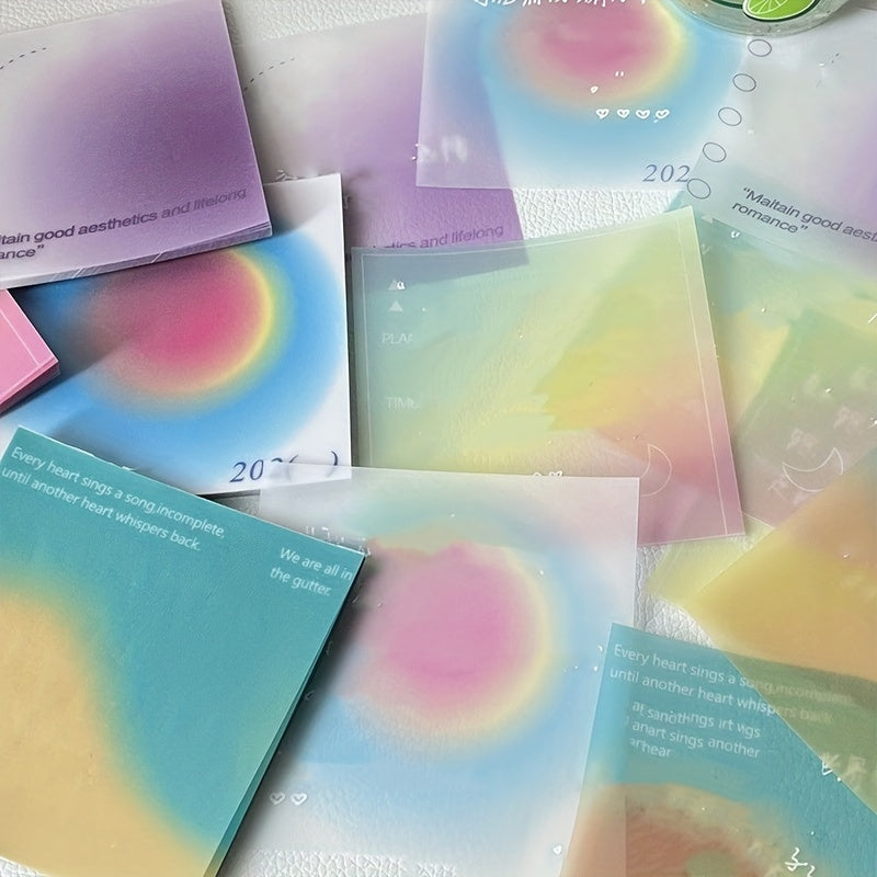 Girls' Heart Sulfuric Acid Memo Book Non Stickable Sticky Note