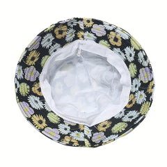 Sunflower Print Fisherman Hat Bucket Hat for Men and Women