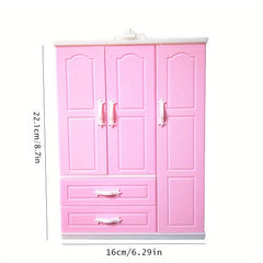 European Style Pink Wardrobe Scene Storage