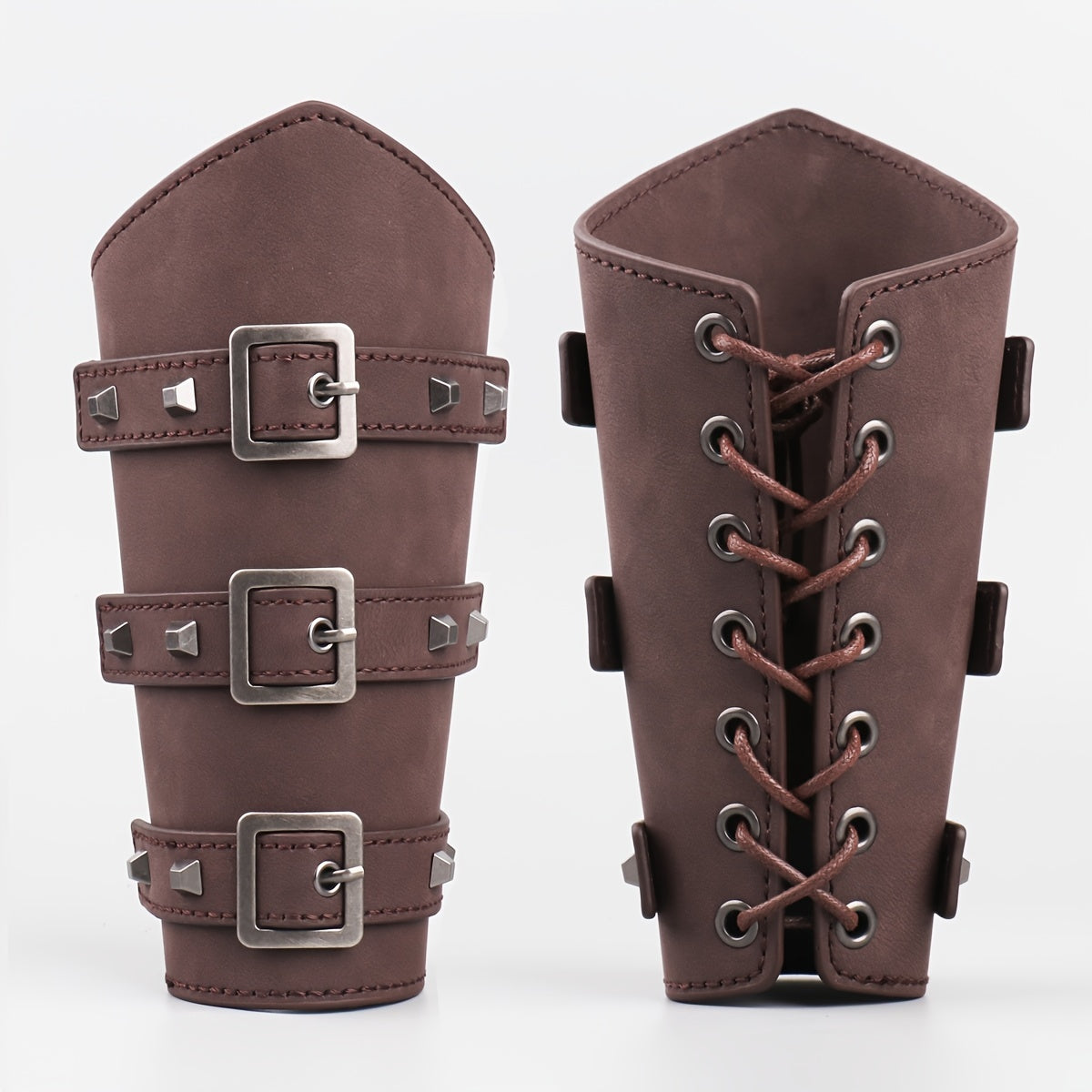 Leather Armguard Medieval Buckle Arm Protector Cosplay Props