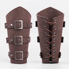Leather Armguard Medieval Buckle Arm Protector Cosplay Props